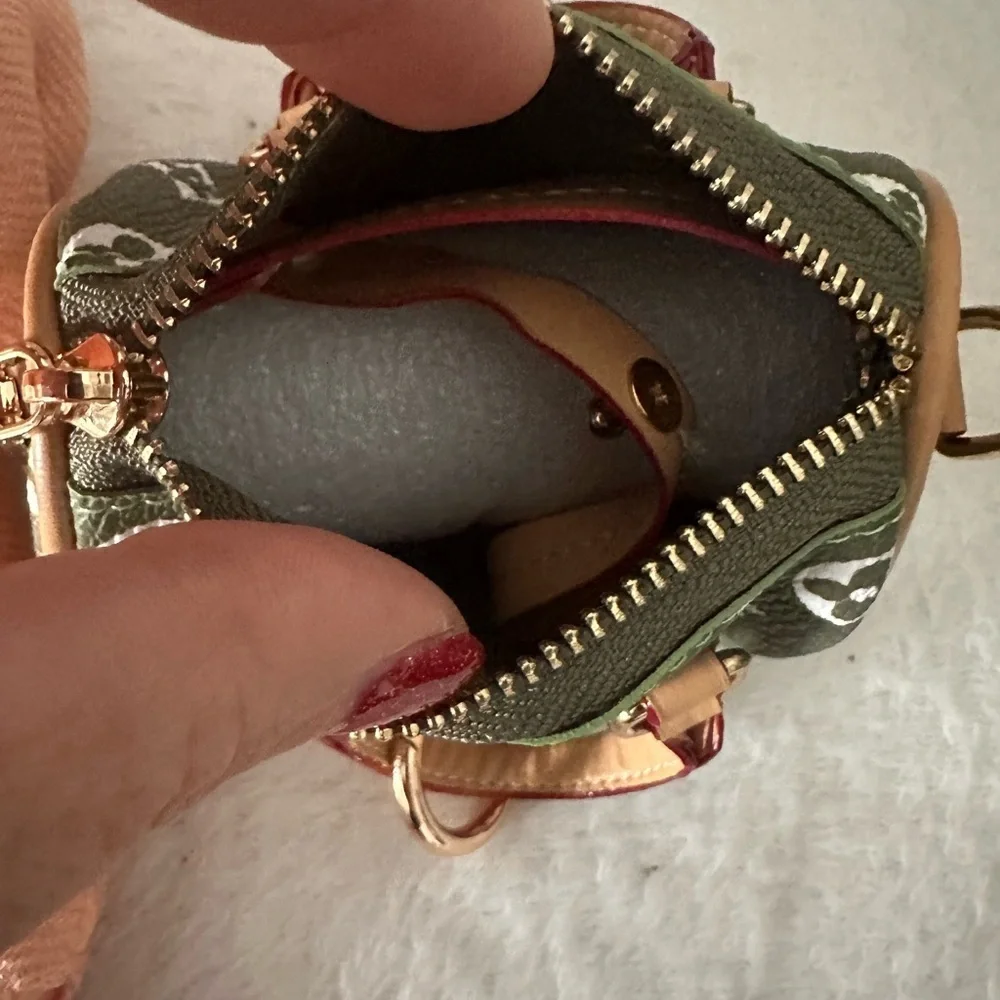 NWT Peach Scarf and  Mini Bag Charm
